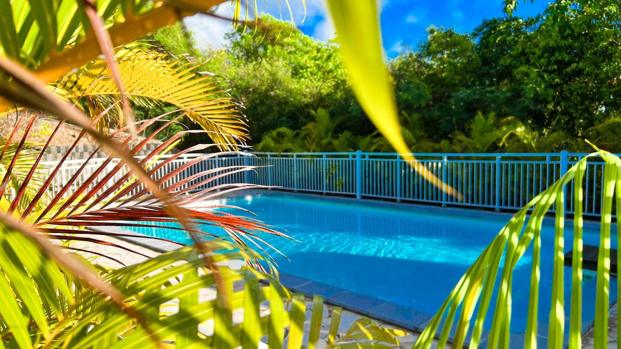 Magnifique Appartement Fleurs Caraibes - 6 Personnes En Residence Avec Piscine Privee - Sainte Anne Buitenkant foto